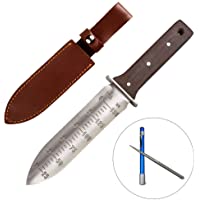 Hori Hori Jardín Cuchillo- Ideal Jardineria Cavando Paisajismo Escarda Herramienta- Hoja de Acero Inoxidable con…